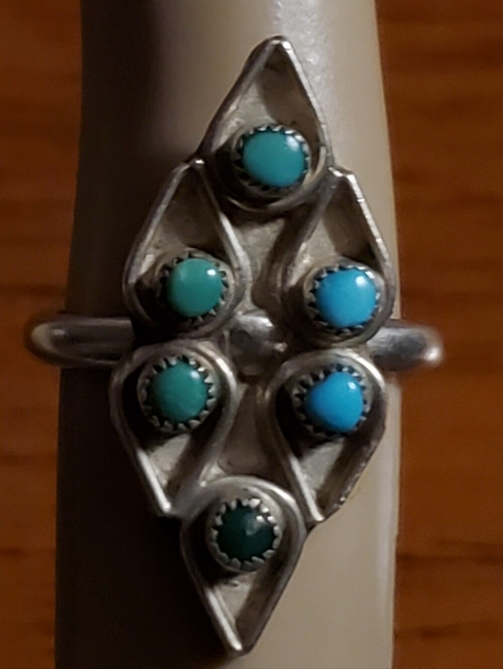 Zuni Turquoise Sterling Silver Ring Vintage Native American